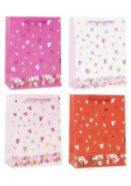 Torebka ozdobna 26x32x10 serce mix ROZETTE