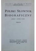 Polski Słownik Biograficzny Tom XI reprint z 1965 r.