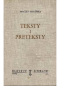 Teksty i preteksty