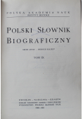 Polski Słownik Biograficzny Tom IX