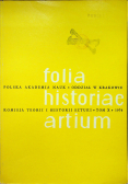 Folia historiae artium tom X
