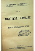 Krótkie homilje na niedziele całego roku cz 3  1933 r