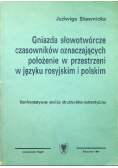 Gniazda słowotwórcze czasowników oznaczających położenie w przestrzeni i języku rosyjskim polskim