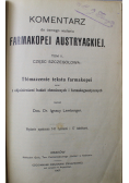 Komentarz do ósmego wydania Farmakopei Austryackiej tom 2 1907 r.