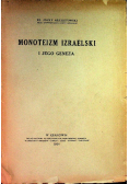 Monoteizm izraelski i jego geneza, 1924 r.