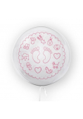 Balon 45cm Stópki różowy TUBAN