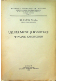 Uzupełnienie Jurysdykcji w prawie kanonicznem 1936 r.