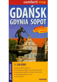 Gdańsk Gdynia Sopot plan trójmiasta 1:26 000