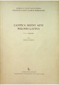 Cantica Medii Aevi Polono Latina