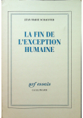 La Fin De Lexception Humaine
