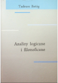 Analizy logiczne i filozoficzne