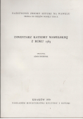 Inwentarz Katedry Wawelskiej z roku 1563