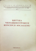 Krytyka niemarksistowskich koncepcji socjalizmu
