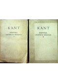 Kant krytyka czystego rozumu 2 tomy