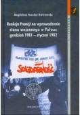 Reakcja Francji na wprowadzenie stanu wojennego w Polsce grudzień 1981 - styczeń 1982