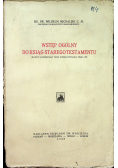 Wstęp ogólny do ksiąg Starego Testamentu 1928r