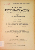 Rocznik psychjatryczny zeszyt XXVII 1936 r.
