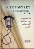 Autoportret z gołębnikiem w tle