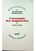 L economie des singularites