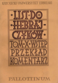 List do hebrajczyków tom X