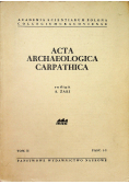 Acta Archaelogica Carpathica tom II