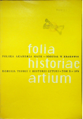 Folia historiae artium tom X