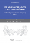 Honor sprawiedliwego i wstyd bezbożnego w antropologicznokulturowej interpretacji Mdr 1 5
