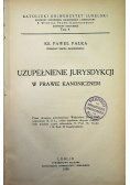 Uzupełnienie Jurysdykcji w prawie kanonicznem 1936 r