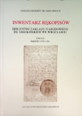 Inwentarz rękopisów Biblioteki Zakładu Narodowego im. Ossolińskich we Wrocławiu Tom XVII Rękopisy 17709 - 17945