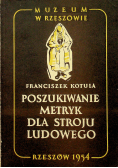 Poszukiwanie metryk dla stroju ludowego