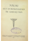 Nauki dla stowarzyszenia św dziecięctwa 1911 r.