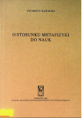 O stosunku metafizyki do nauk