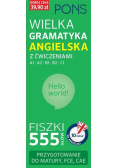 Fiszki 555 Wielka gramatyk angielska z ćwiczeniami A1 / C1