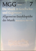 Die Musik in Geschichte und Gegenwart 7