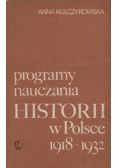 Programu nauczania historii w Polsce 1918 1932