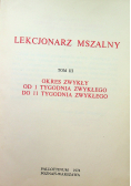 Lekcjonarz Mszalny III