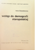 Wstęp do demografii staropolskiej