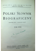 Polski Słownik Biograficzny XXXI