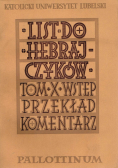 List do hebrajczyków tom X
