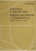 Zadania z rachunku różniczkowego i całkowego. Funkcje jednej zmiennej