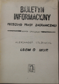 Biuletyn informacyjny przegląd prasy zagranicznej numer specjalny