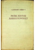 Próba krytyki marksistowskiej