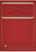 Wybór pism o. Honorata Koźmińskiego, część 1