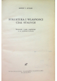 Struktura i własności ciał stałych