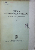 Studia wczesnośredniowieczne Tom II