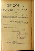 Śpiewnik kościelny katolicki 1917