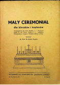 Mały ceremoniał dla kleryków i kapłanów, 1949 r.