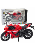 Motocykl metalowy z dźwiękiem i światłem 1:12