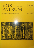 Vox Patrum Rok XX antyk chrześcijański  38 do 39