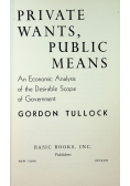 Private wants Public means